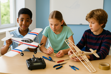 Kids Building RC Planes